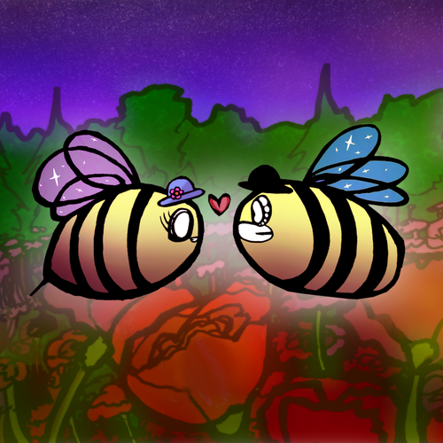 3D Art: Garden Bees 9.5 x 9.5'' image 0