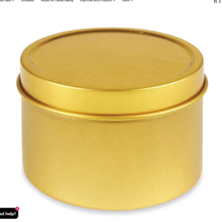 preorder hunnie bumble: 8oz gold tin soy handpoured candle, wildflower honey + rose scent