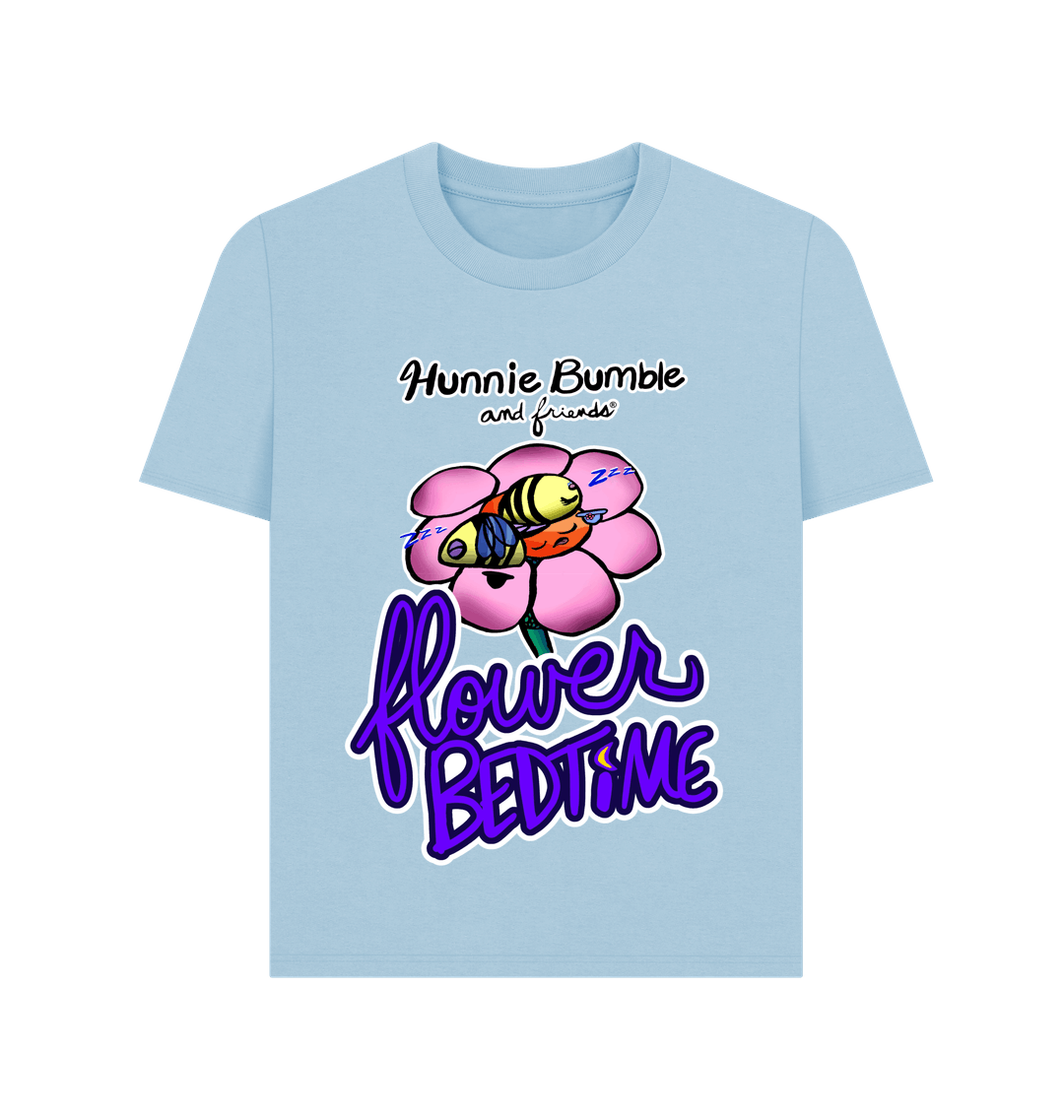 unisex/women's flowerbedtime night shirt, pj, pajamas hunnie bumble and friends unisex/women's flowerbedtime night shirt, pj, pajamas hunnie bumble and friends